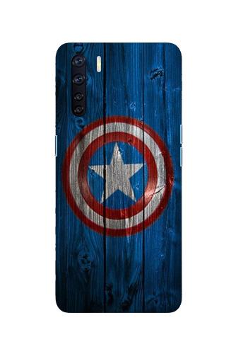 Captain America Superhero Case for Oppo F15  (Design - 118)