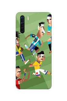 Football Mobile Back Case for Oppo F15  (Design - 166)