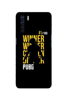 Pubg Winner Winner Mobile Back Case for Oppo F15  (Design - 177)