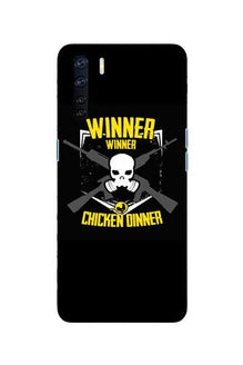 Winner Winner Chicken Dinner Mobile Back Case for Oppo F15  (Design - 178)