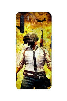 Pubg Mobile Back Case for Oppo F15  (Design - 180)