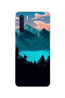 Mountains Mobile Back Case for Oppo F15 (Design - 186)