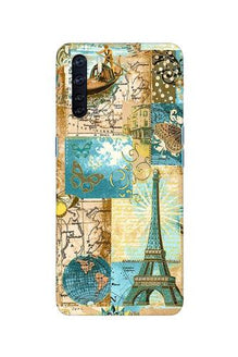 Travel Eiffel Tower Mobile Back Case for Oppo F15 (Design - 206)
