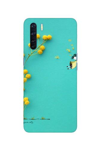 Flowers Girl Case for Oppo F15 (Design No. 216)