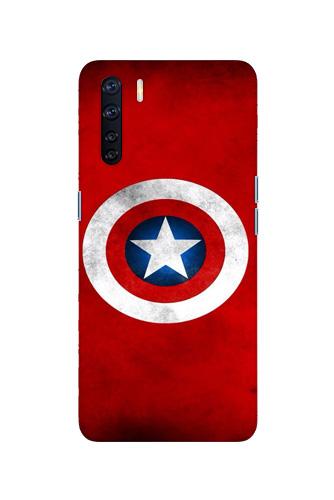 Captain America Case for Oppo F15 (Design No. 249)