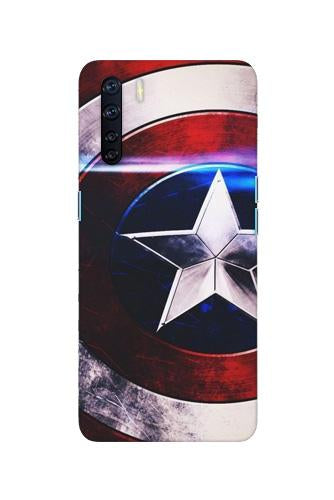 Captain America Shield Case for Oppo F15 (Design No. 250)
