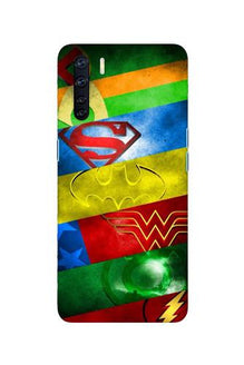 Superheros Logo Mobile Back Case for Oppo F15 (Design - 251)