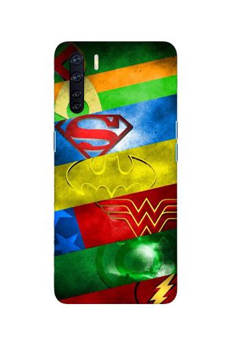 Superheros Logo Case for Oppo F15 (Design No. 251)