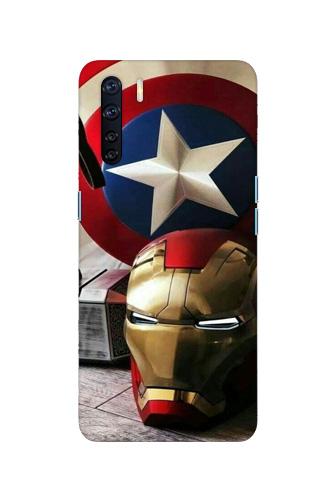 Ironman Captain America Case for Oppo F15 (Design No. 254)