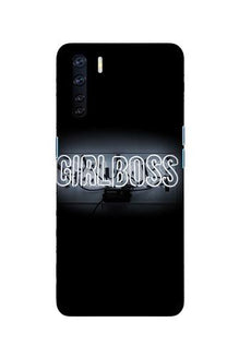 Girl Boss Black Mobile Back Case for Oppo F15 (Design - 268)
