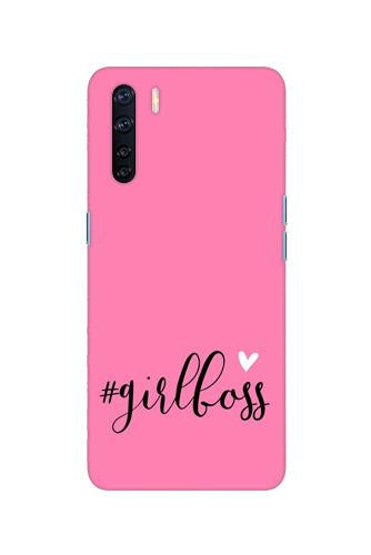 Girl Boss Pink Case for Oppo F15 (Design No. 269)