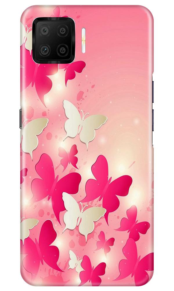 White Pick Butterflies Case for Oppo F17