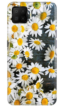 White flowers2 Mobile Back Case for Oppo F17 (Design - 62)