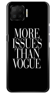 More Issues than Vague Mobile Back Case for Oppo F17 (Design - 74)