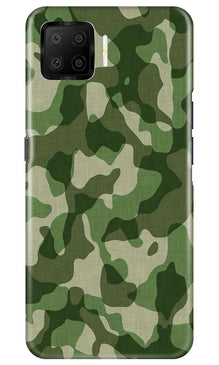 Army Camouflage Mobile Back Case for Oppo F17  (Design - 106)