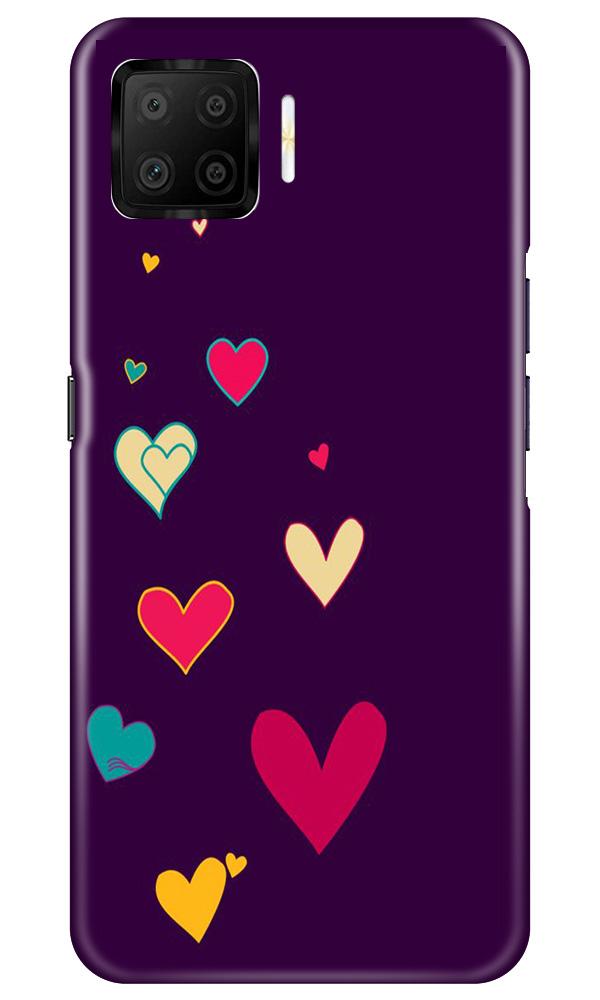 Purple Background Case for Oppo F17  (Design - 107)