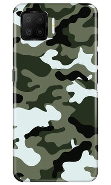 Army Camouflage Mobile Back Case for Oppo F17  (Design - 108)