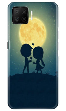 Love Couple Mobile Back Case for Oppo F17  (Design - 109)