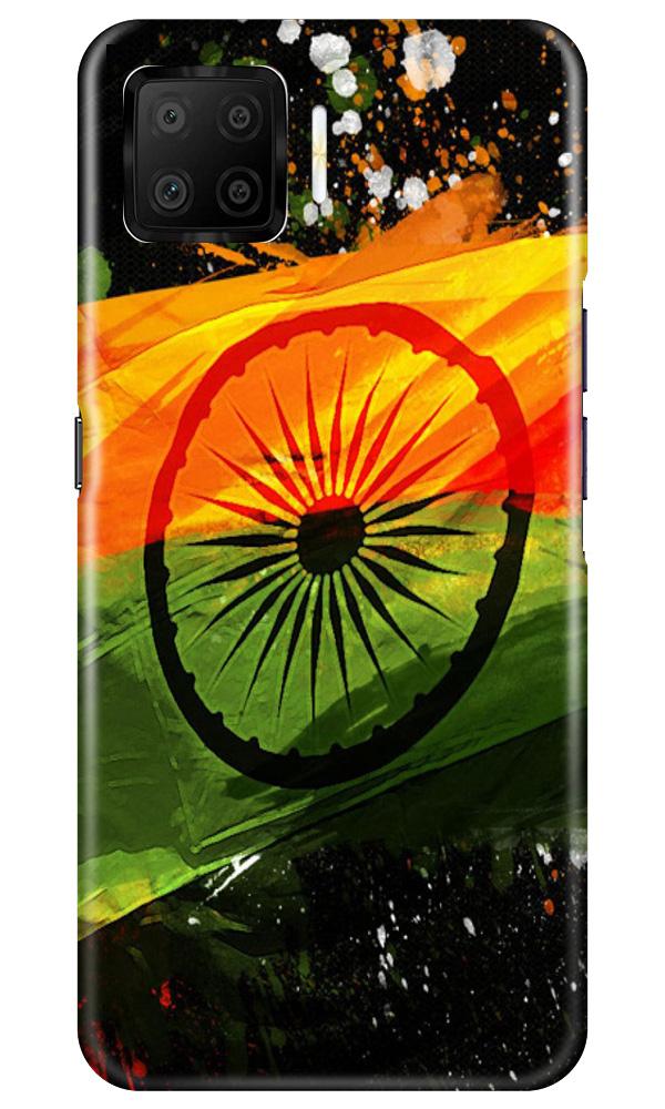 Indian Flag Case for Oppo F17  (Design - 137)