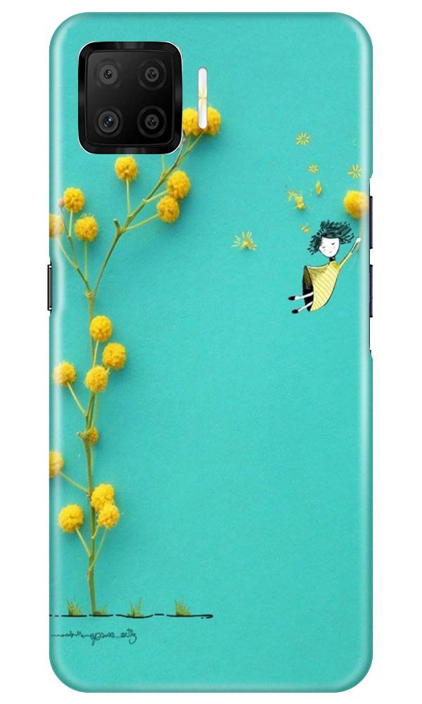 Flowers Girl Case for Oppo F17 (Design No. 216)