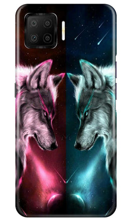 Wolf fight Case for Oppo F17 (Design No. 221)