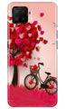 Red Heart Cycle Case for Oppo F17 (Design No. 222)