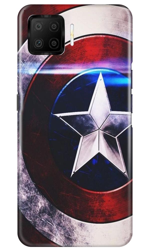 Captain America Shield Case for Oppo F17 (Design No. 250)