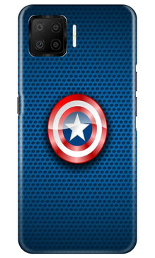 Captain America Shield Mobile Back Case for Oppo F17 (Design - 253)