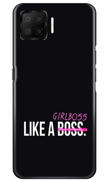 Like a Girl Boss Mobile Back Case for Oppo F17 (Design - 265)