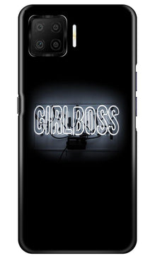 Girl Boss Black Mobile Back Case for Oppo F17 (Design - 268)