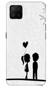 Cute Kid Couple Mobile Back Case for Oppo F17 (Design - 283)