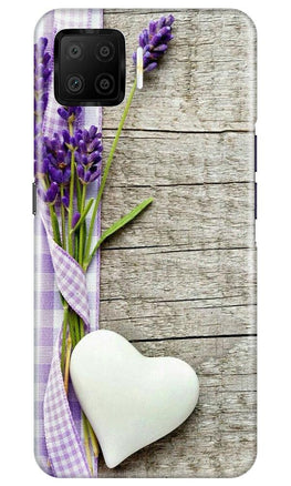 White Heart Case for Oppo F17 (Design No. 298)