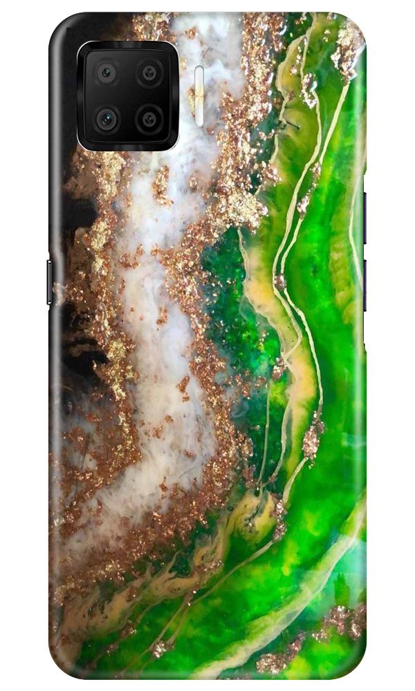 Marble Texture Mobile Back Case for Oppo F17 (Design - 307)