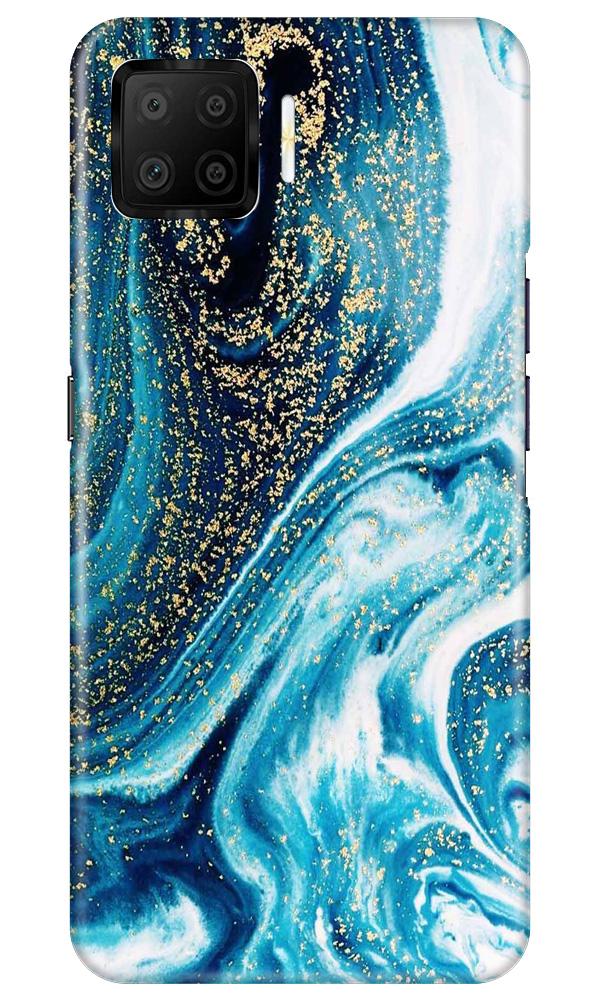 Marble Texture Mobile Back Case for Oppo F17 (Design - 308)