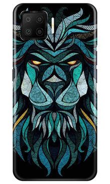 Lion Mobile Back Case for Oppo F17 (Design - 314)