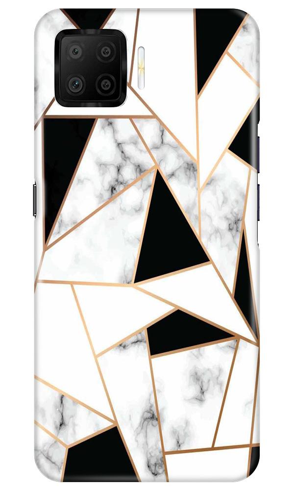 Marble Texture Mobile Back Case for Oppo F17 (Design - 322)