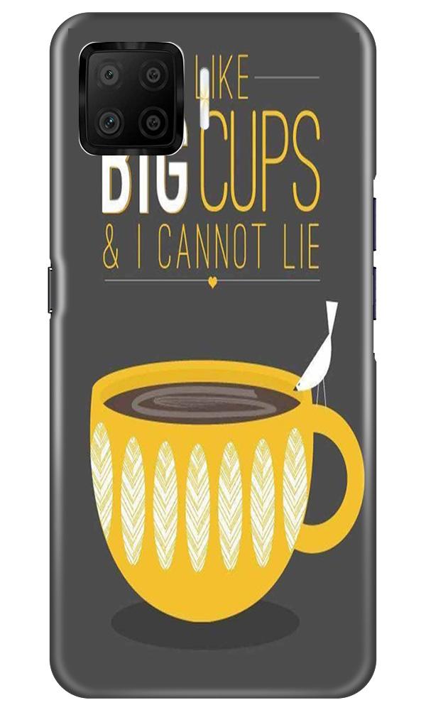 Big Cups Coffee Mobile Back Case for Oppo F17 (Design - 352)