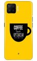 Coffee Optimism Mobile Back Case for Oppo F17 (Design - 353)