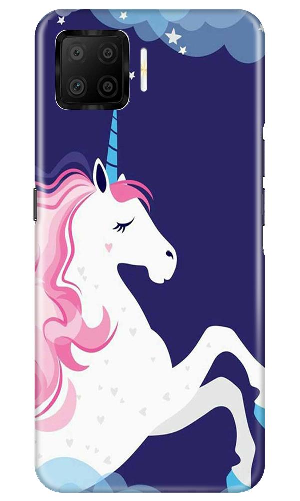 Unicorn Mobile Back Case for Oppo F17 (Design - 365)