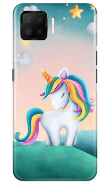 Unicorn Mobile Back Case for Oppo F17 (Design - 366)