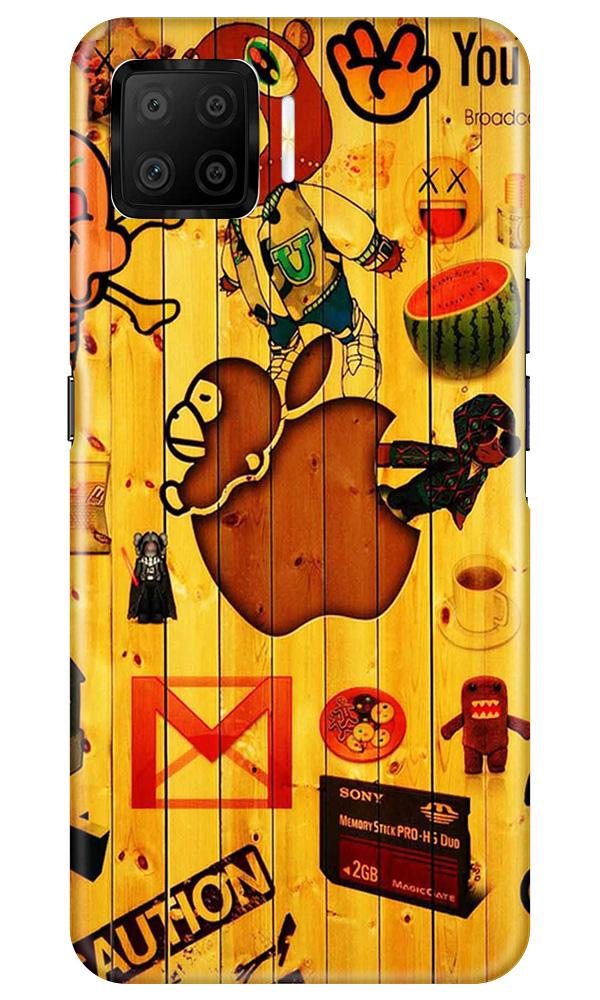 Wooden Texture Mobile Back Case for Oppo F17 (Design - 367)