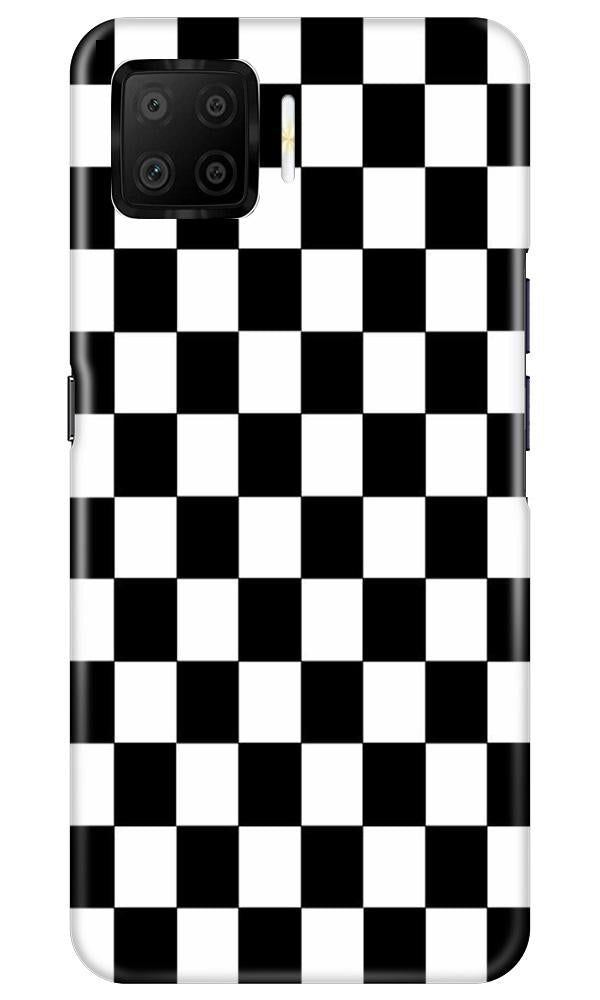Black White Boxes Mobile Back Case for Oppo F17 (Design - 372)