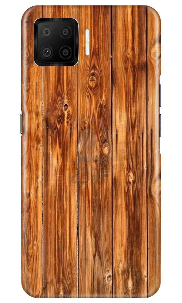 Wooden Texture Mobile Back Case for Oppo F17 (Design - 376)