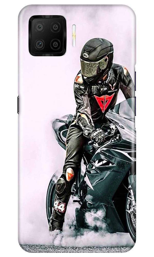 Biker Mobile Back Case for Oppo F17 (Design - 383)
