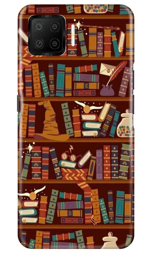 Book Shelf Mobile Back Case for Oppo F17 (Design - 390)