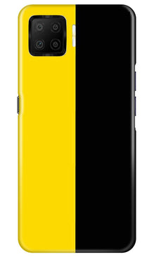 Black Yellow Pattern Mobile Back Case for Oppo F17 (Design - 397)