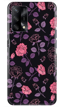 Rose Pattern Mobile Back Case for Oppo F19 (Design - 2)