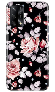 Pink rose Mobile Back Case for Oppo F19 (Design - 12)
