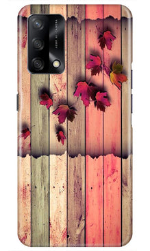 Wooden look2 Mobile Back Case for Oppo F19 (Design - 56)