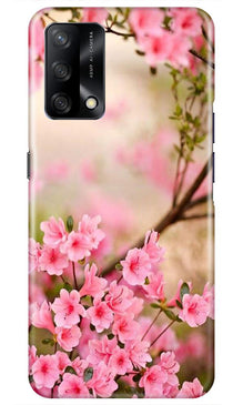 Pink flowers Mobile Back Case for Oppo F19 (Design - 69)